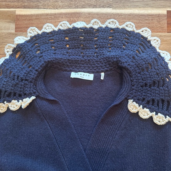 SANDRO Peter Pan Collared Sweater - Picture 4 of 5